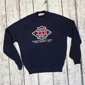 Vintage 80s Super Bowl XXII Washigton Redskins Logo 7 NFL Football Sweater